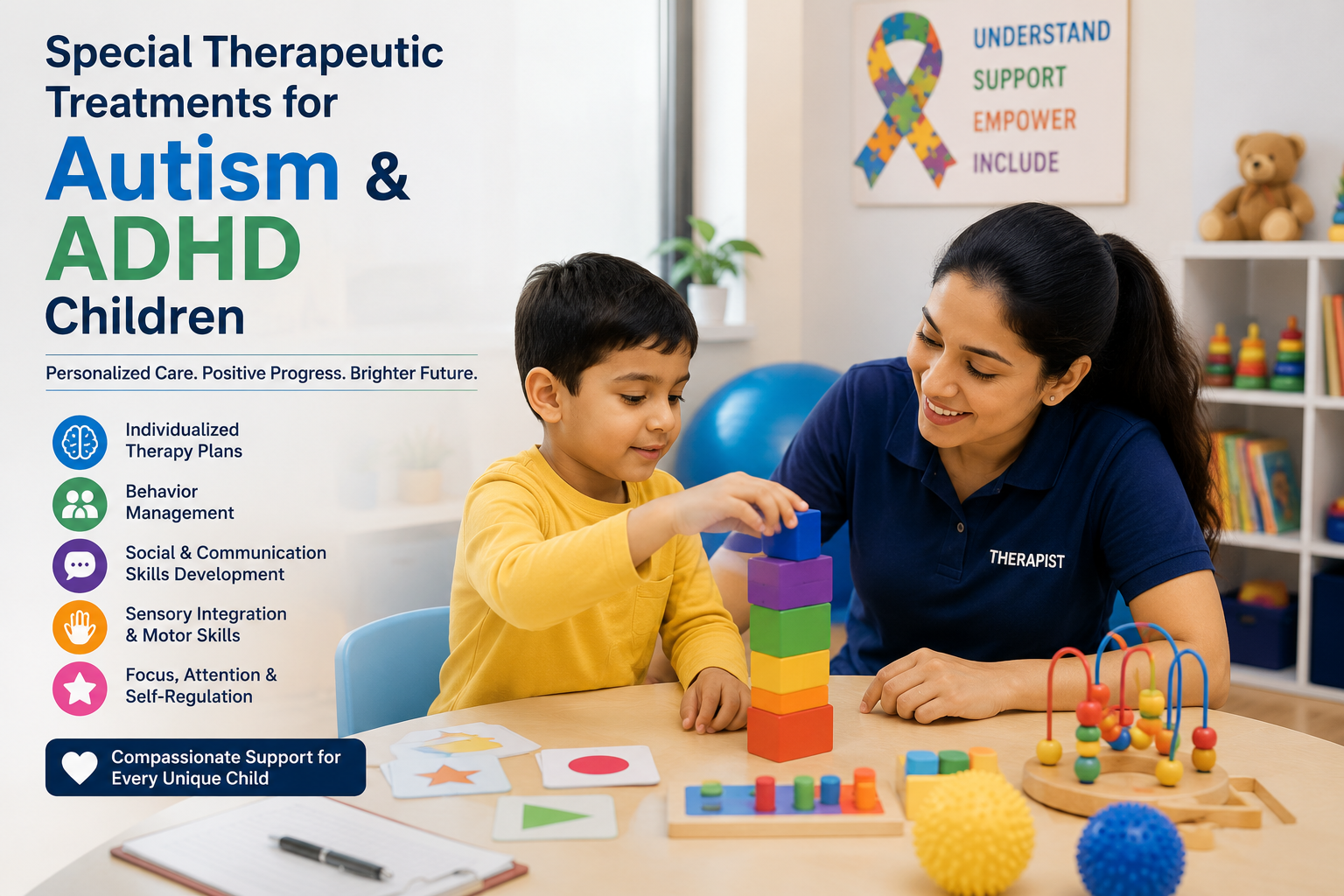 Canadian child receiving Special Therapeutic Treatments for Autism & ADHD at Infinity Rehabilitation Centre